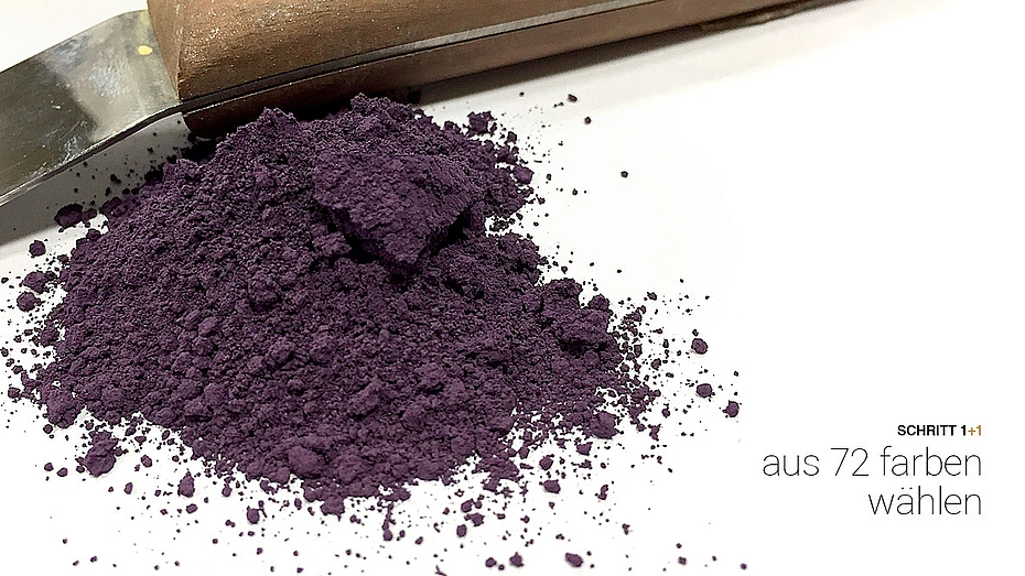 Violette Farbpigmente zur Einfärbung von Mikrozement